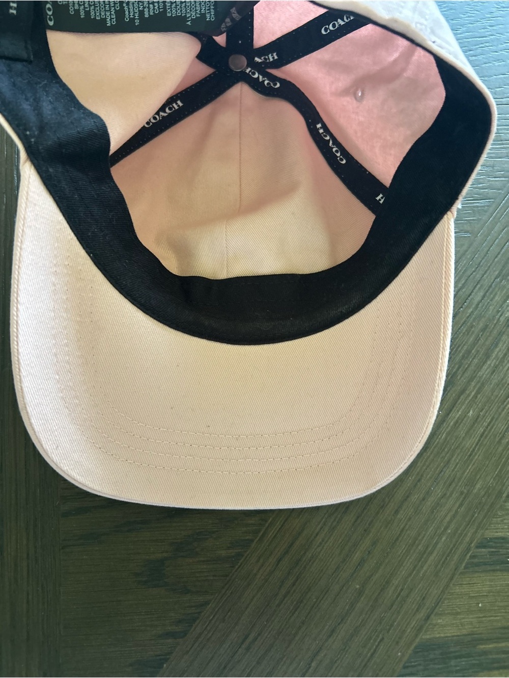 Coach Pink Embroidered Logo Baseball Cap - Picture 8 of 8